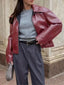 Nora | Veste Bordeaux Femme Automne Hiver