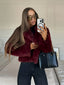 Floria | Veste Femme Bordeaux Automne Hiver