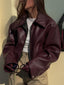 Nora | Veste Bordeaux Femme Automne Hiver