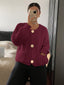 Iris | Gilet Femme Chic Bordeaux