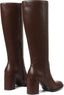 Bottes Femme à Talons Épais monAlea – Genou, Bout Rond, Fermeture Éclair