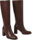 Bottes Femme à Talons Épais monAlea – Genou, Bout Rond, Fermeture Éclair