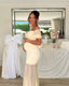 Michaela | Robe Maxi Plissée Off-Shoulder pour Maternité - Alea