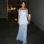 Michaela | Robe Maxi Plissée Off-Shoulder pour Maternité - Alea