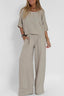 Ensemble Deux Pièces avec Haut Court et Pantalon Large - Alea