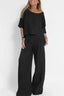 Ensemble Deux Pièces avec Haut Court et Pantalon Large - Alea