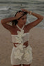 Margaret | Mini Robe Fleurie en Tricot avec Encolure Halter - Alea