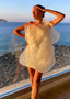 Bianca | Robe Mini Fleurie à Épaule Unique - Alea