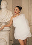 Bianca | Robe Mini Fleurie à Épaule Unique - Alea