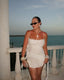 Sereine | Robe Mini Sans Manches avec Volants et Sequins - Alea