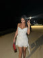 Sereine | Robe Mini Sans Manches avec Volants et Sequins - Alea