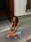 Sereine | Robe Mini Sans Manches avec Volants et Sequins - Alea