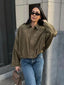 Veste Femme Courte en Suédé | Style Décontracté - Alea