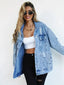 Veste en jean mode grande taille pour femmes - Agatha - Alea