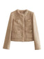 Tweed Jacket with Gold Buttons - Sarah - Alea