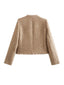 Tweed Jacket with Gold Buttons - Sarah - Alea