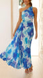 Robe Maxi Plissée Fleurs à Une Épaule Madison - Alea