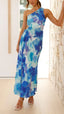 Robe Maxi Plissée Fleurs à Une Épaule Madison - Alea