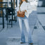 Jean slim taille haute pour femmes - Alea