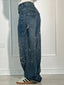 Jeans Femmes Large avec Strass - Alea