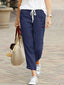 Elvan - Pantalon Femme à Jambes Droites et Taille Élastique - Alea