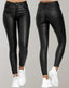 Élégant Pantalon Taille Haute en Cuir pour Femme - Alea