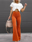 Femme Pantalon Évasé en Velours Côtelé - Alea