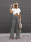 Femme Pantalon Évasé en Velours Côtelé - Alea