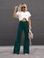 Femme Pantalon Évasé en Velours Côtelé - Alea