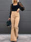 Femme Pantalon Évasé en Velours Côtelé - Alea