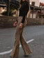 Femme Pantalon Évasé en Velours Côtelé - Alea