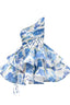 Daphne | Robe Mini Fleurie à Épaule Unique - Alea