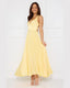 Lucy | Maxi Plissé Robe avec Col en V - Alea