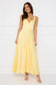 Lucy | Maxi Plissé Robe avec Col en V - Alea