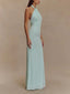 Robe longue à col en halter Slinky - Lagune - Alea