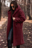 Tina - Manteau teddy long oversize à capuche pour femmes - Alea