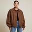 Veste Bomber Oversize Femme | Manteau Brun Tendance - Alea