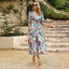 Gabriella | Imprimé V-Collier Robe - Alea