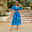Gabriella | Imprimé V-Collier Robe - Alea