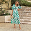 Gabriella | Imprimé V-Collier Robe - Alea