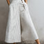 Pantalon léger à rayures taille haute à jambes larges - Alea