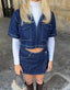 Ensemble en denim 2 pièces : top et jupe assortis - Alea