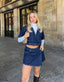 Ensemble en denim 2 pièces : top et jupe assortis - Alea