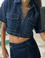 Ensemble en denim 2 pièces : top et jupe assortis - Alea