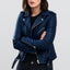 Veste en Cuir Slim Fit pour Femmes - Style Biker - Alea