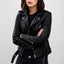 Veste en Cuir Slim Fit pour Femmes - Style Biker - Alea