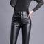 Pantalon taille haute en PU chic pour femmes - Alea