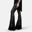 Pantalon femme taille haute évasé orné de paillettes - Alea