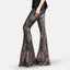 Pantalon femme taille haute évasé orné de paillettes - Alea