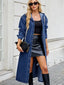 Long Denim Trench Coat for Women - Alea